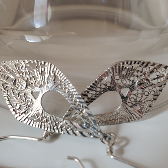 925 Turkey Sterling Filigree Kite Drops w/Diamond-Cut Accents - Picture 5 of 7